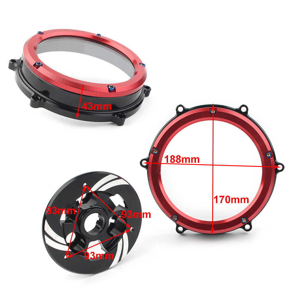 Clutch Cover Spring Retainer Pressure Plate Kit Black for Ducati Panigale V4 V4S