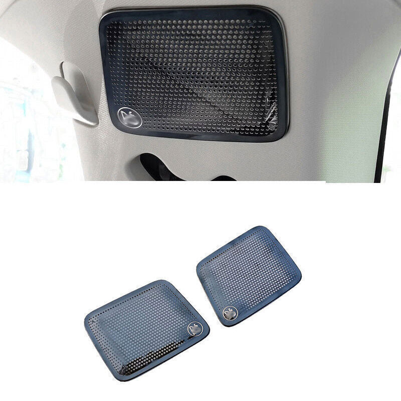 2X Trim Cover for Ford Explorer 2020-24 Rear Speaker Audio Surround Black Steel