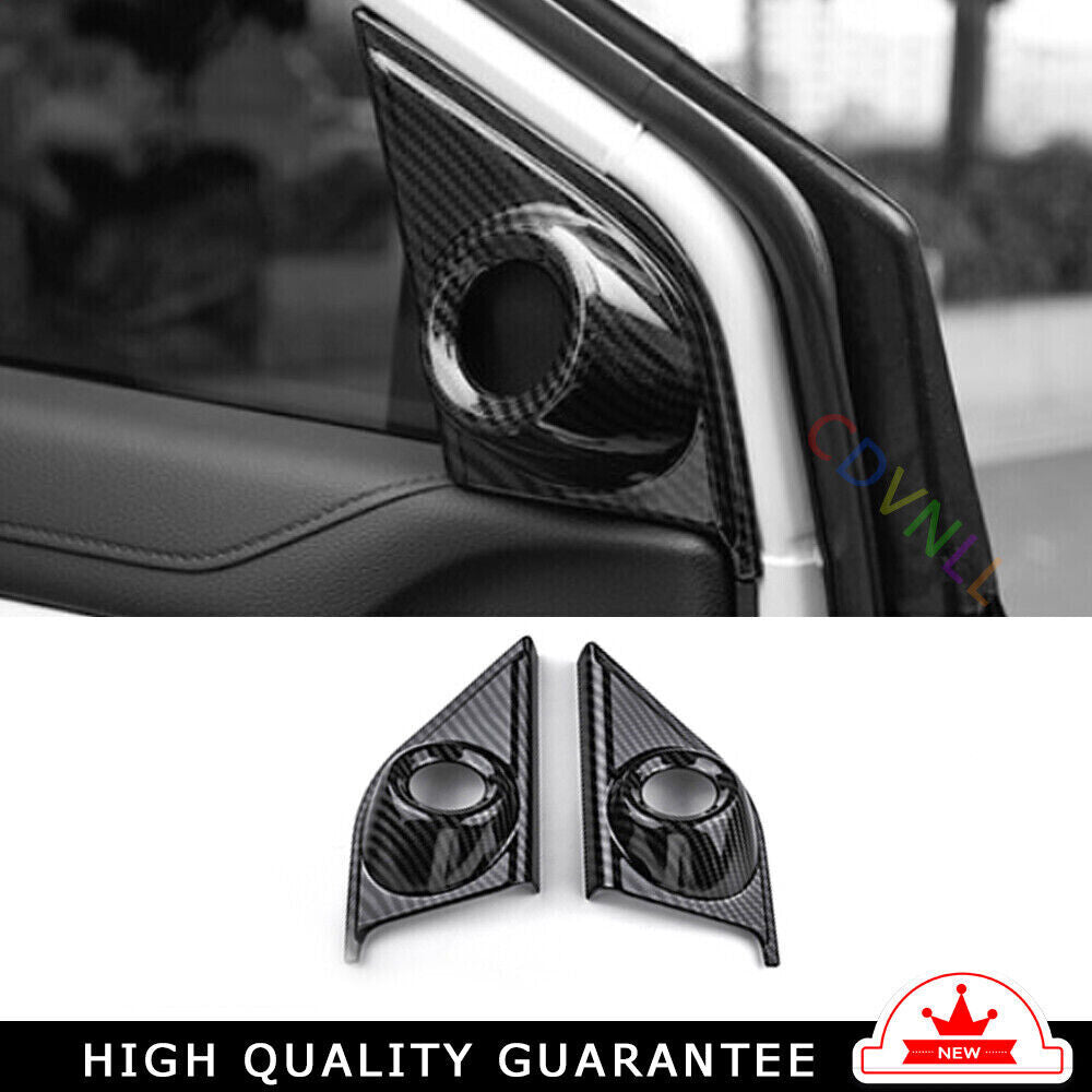 A Post Speaker Frame Cover Trim 2PCS for Honda CRV CR-V 17-2022 Carbon Fiber 2X