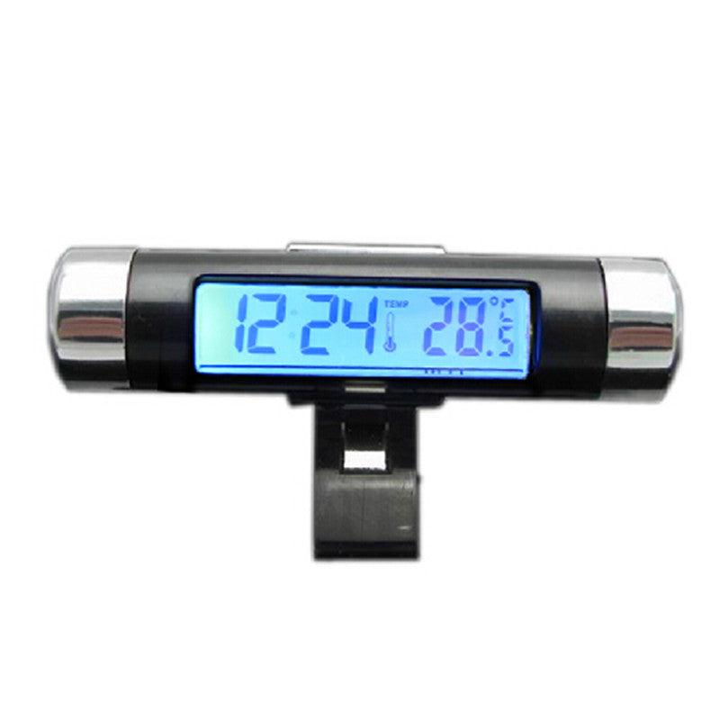 Car SUV Air Vent Clip-on Digital LED Backlight Thermometer Celsius Clock