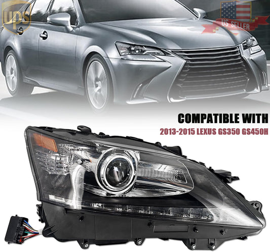 For 2013-2015 for Lexus GS350 GS450h HID w/o AFS LED DRL Projector Headlight- Right