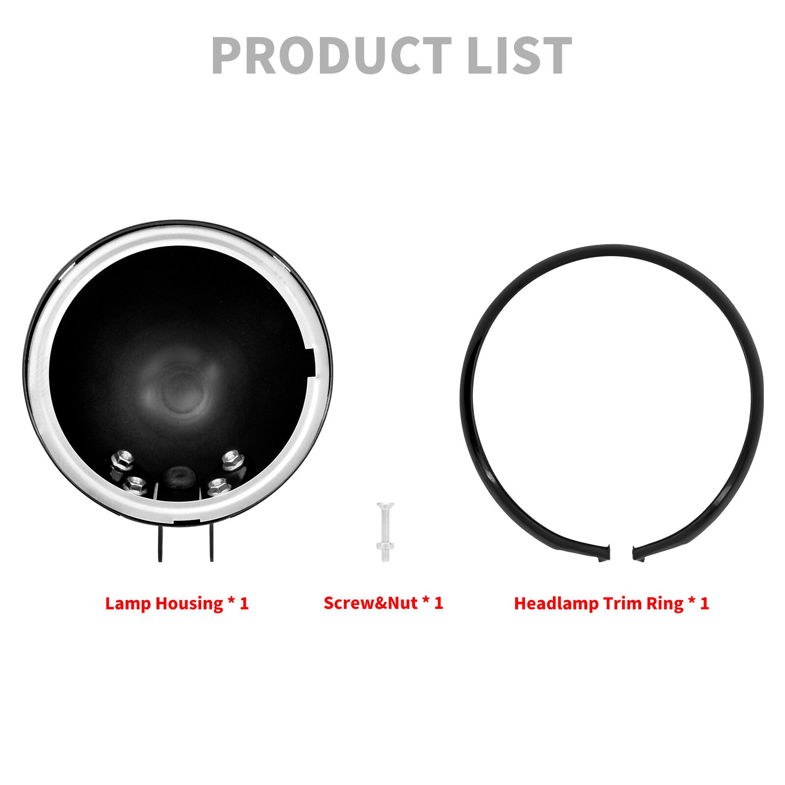 5.75 Black Headlight Cover Housing Holder Bucket for Harley Dyna Street Fat Bob