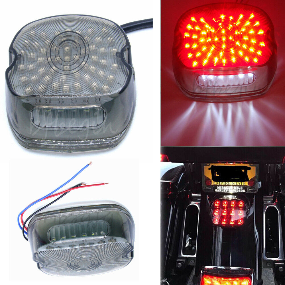 Red motorcycle LED brake taillights for Harley Sportster Softail FLST FXST