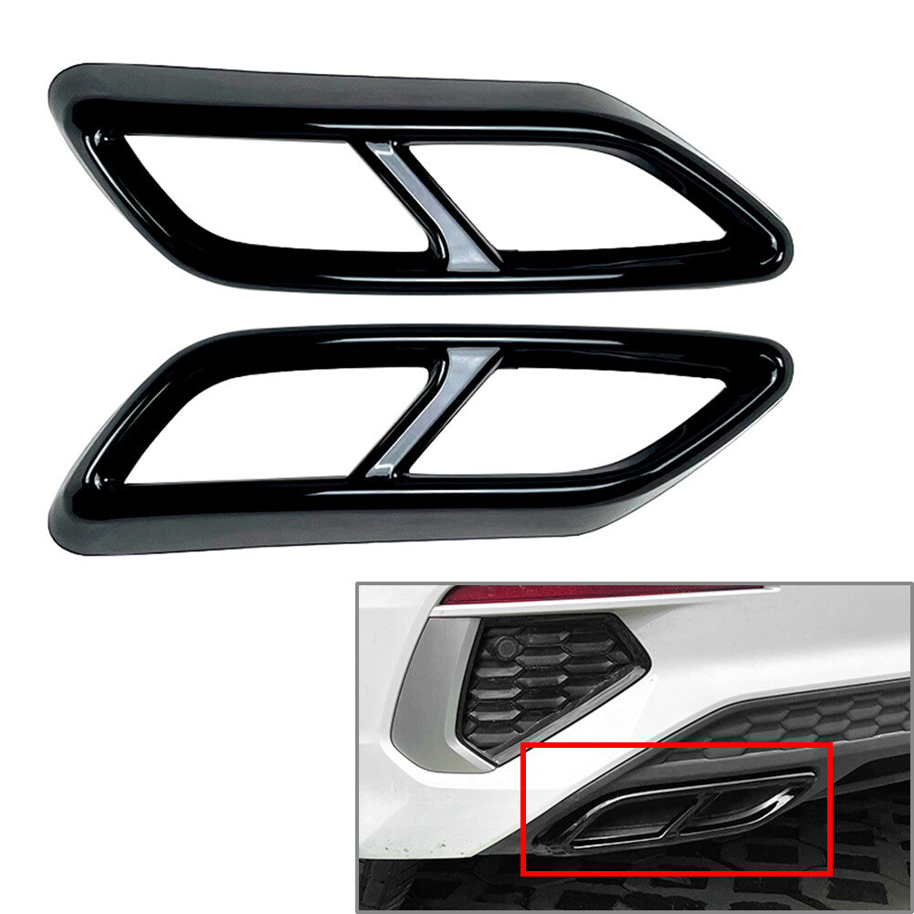 Rear Throat Exhaust Pipe Muffler Tips Cover Trim for Audi A3 8Y 2021-23 2021 23
