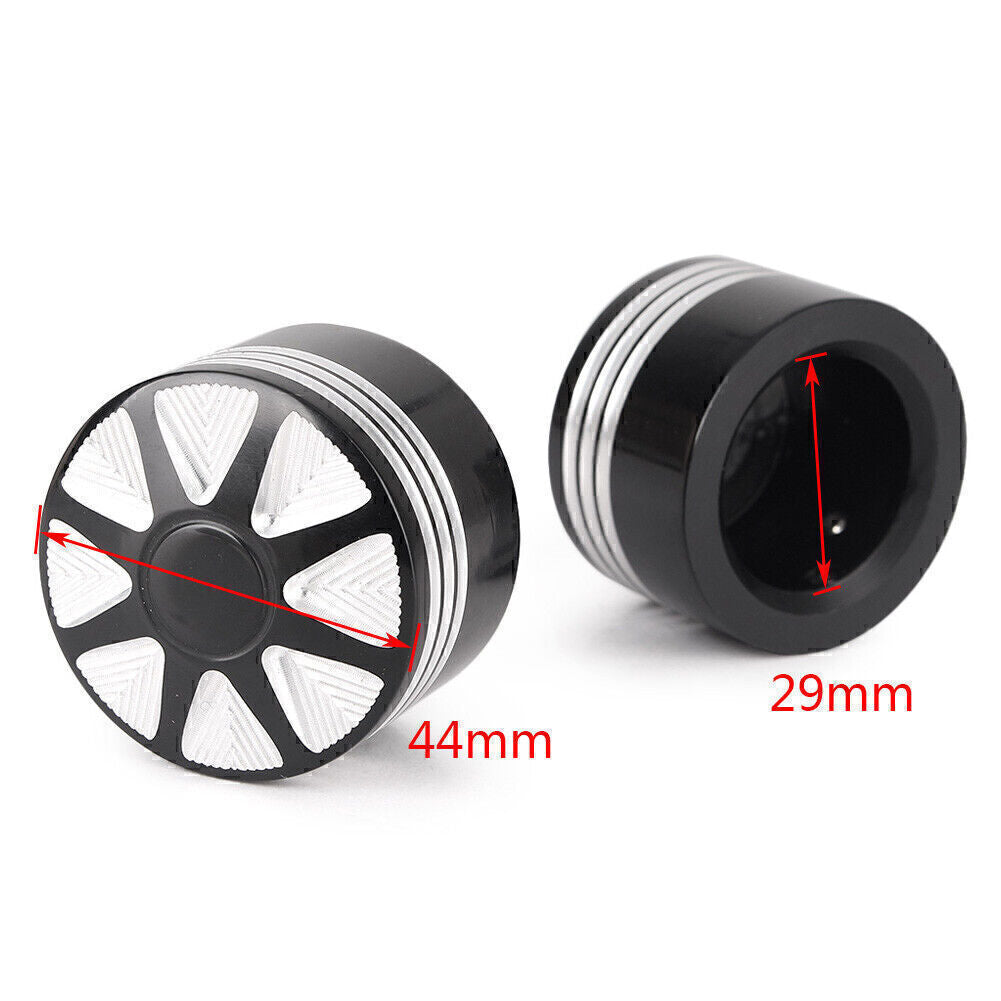Pair Front Axle Nut Cover Bolt Kit Fit for Harley 2008-later Dyna Touring and Trike