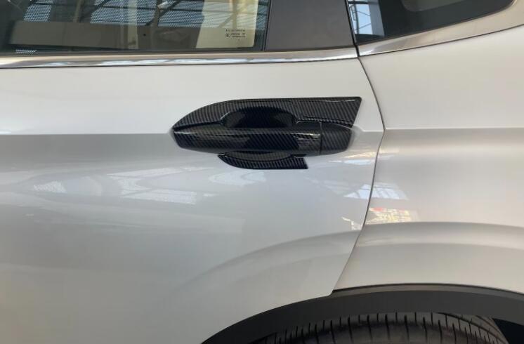 for Mitsubishi Outlander 2022-23 Carbon Fiber Style Door Handle+Bowl Cover Trims