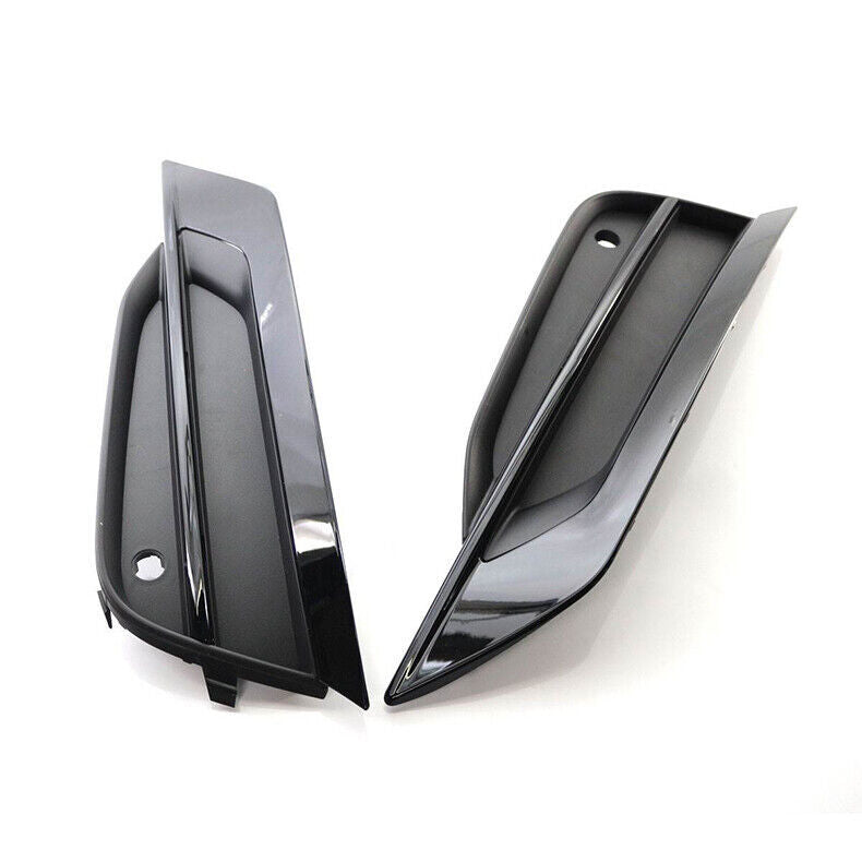 for Volvo S90 2017-2020 Black Front Bumper Fog Light Lamp Cover Trim Replace 2x