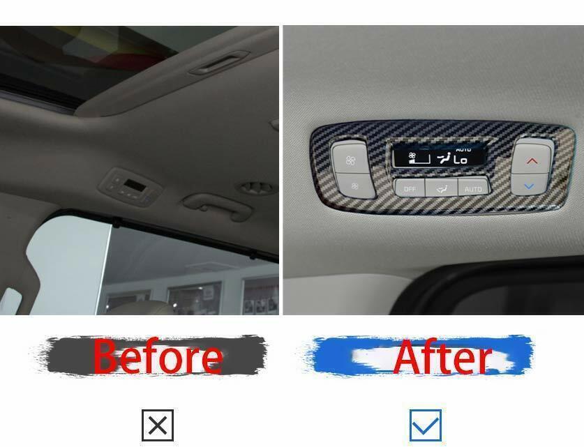 Rear Roof AC Button Control Frame Trim for Kia Carnival 2022-2023 Carbon Fiber