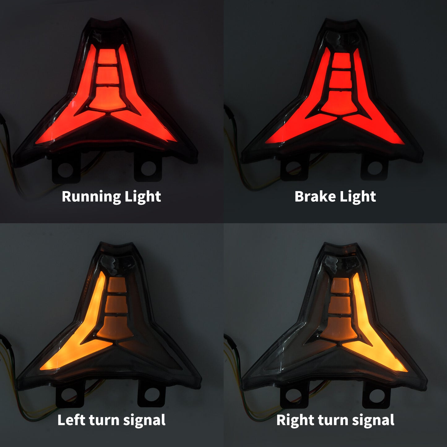 Integrated LED Brake Turn Signal Tail Light for KAWASAKI ZX 10R 2016-2023