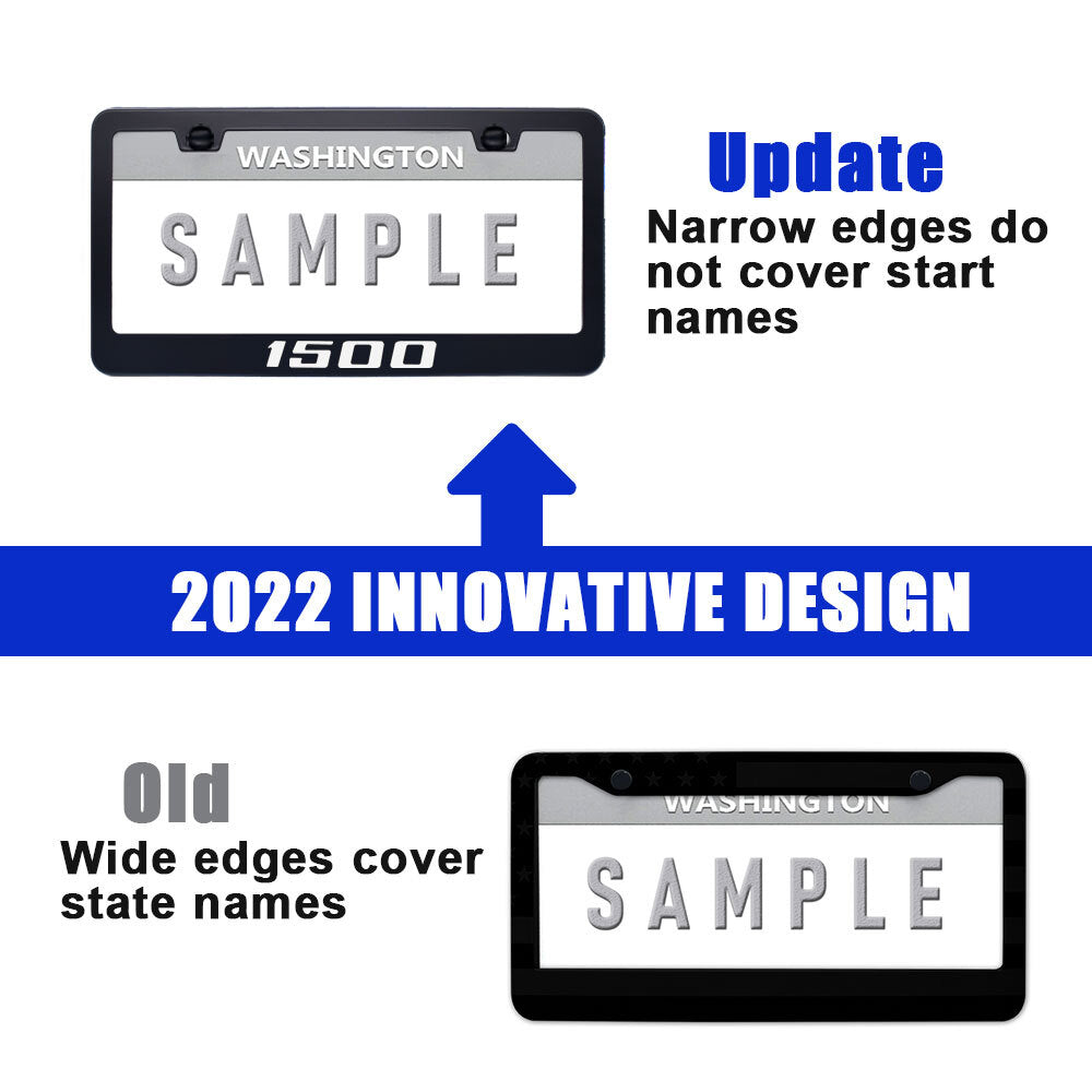 for Dodge for Ram 1500 Cab Accessories Metal License Plate Frame Black Cover