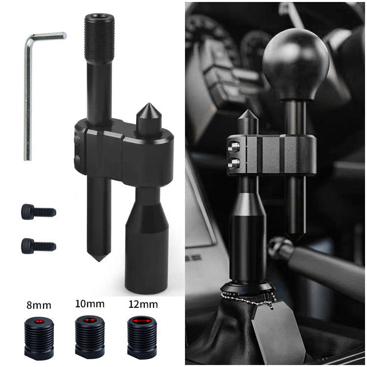 Adjustable height lever shifter extended car gear transmission extender + 3 adapters