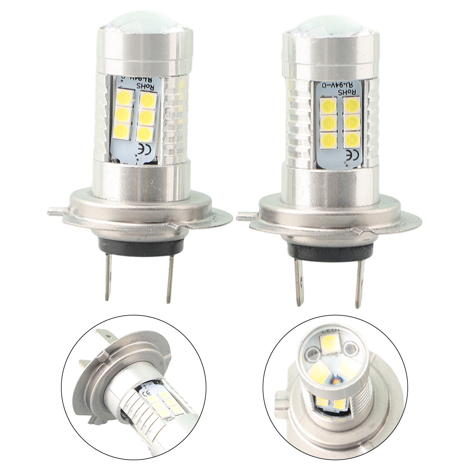 H7 LED Headlight Bulb Kit with Full Angle Lighting - Super Bright White