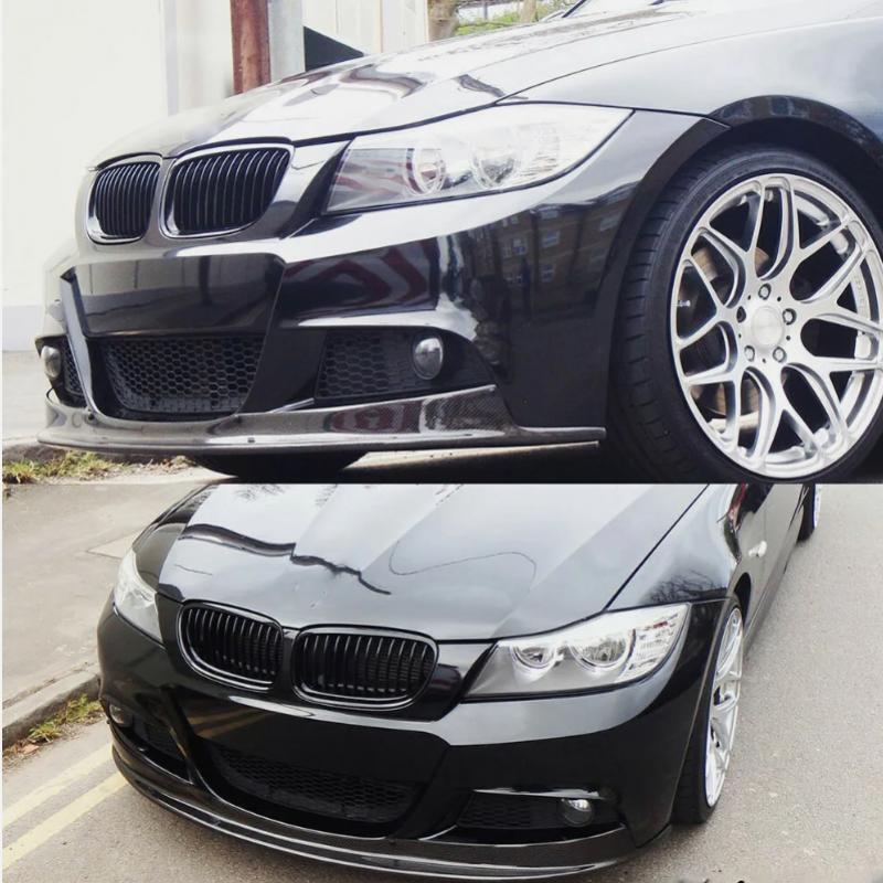 Carbon Fiber Front Bumper Lip Chin Spoiler for BMW 3 Series E90 325i M-Tech 09UP