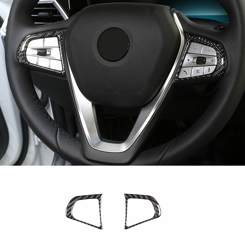 Carbon Fiber Steering Wheel Button Frame Trim For 2019-2021 for BMW 3 Series G20/G28