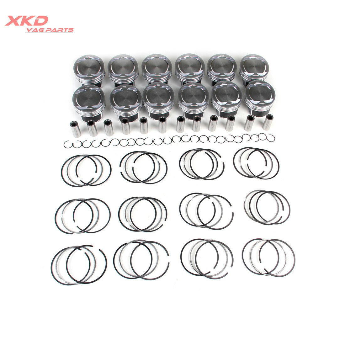 Piston and ring assembly suitable for Volkswagen Phaeton 2003-2005 6.0L BAP 07C107065DA