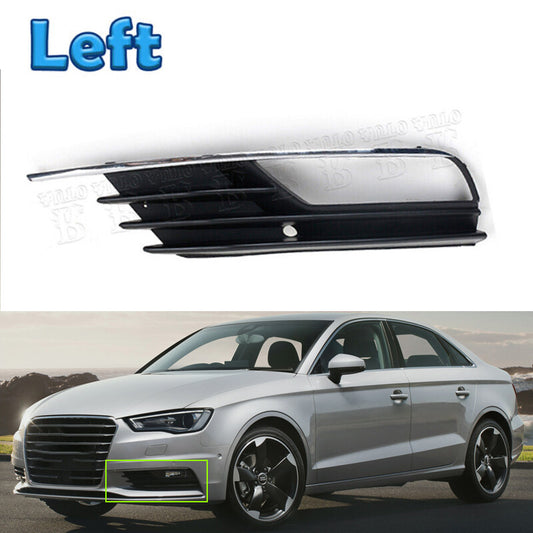 Fog Light Cover Lower Grille Left for Audi A3 Quattro SEDAN 2018-2019