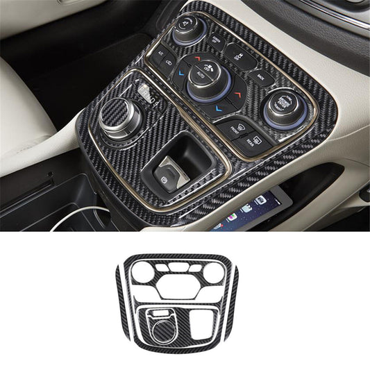 9Pcs Carbon Fiber Center Console Panel Cover Trim for Chrysler 200 2015-2017