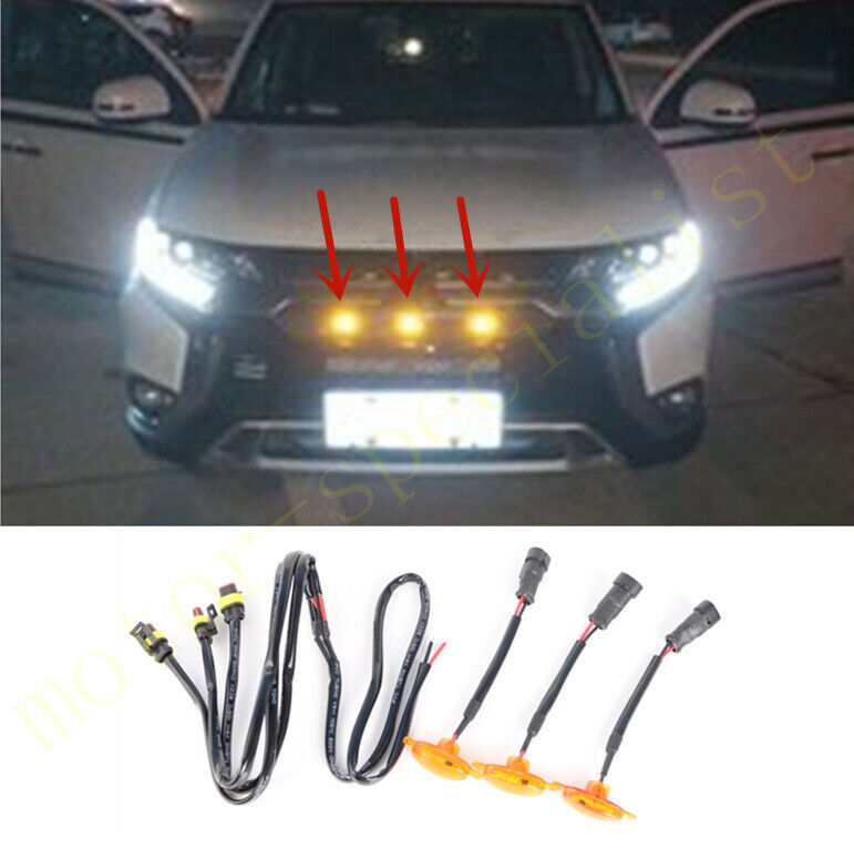 Front Hood Grille LED Light Raptor Style Lamp for Mitsubishi Outlander 2019-2021