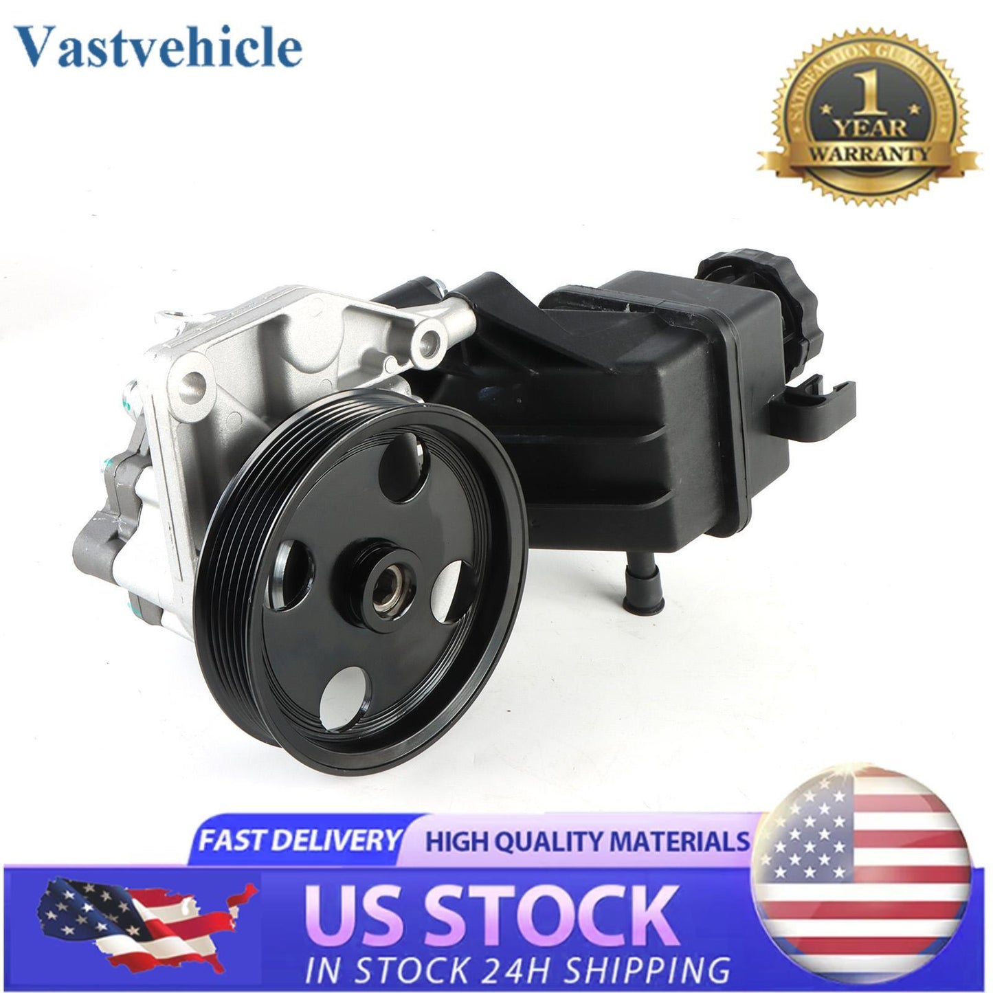 Power Steering Pump w/Pulley for Mercedes-Benz C300 2014 C350 V6 3.5L 2012-2015