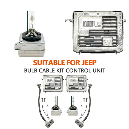 2 Original Equipment Manufacturer (OEM) 14-20 for Jeep Grand Cherokee Xenon Ballast and D3S Bulb Wiring Kit Control Unit