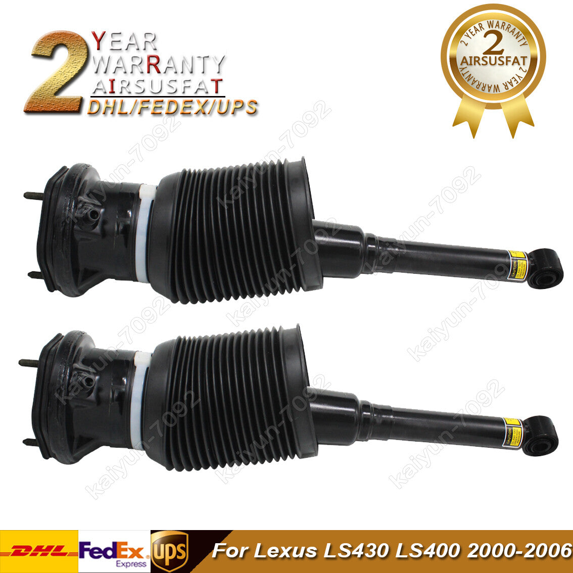 2X Rear Left Right Air Suspension Shock for Lexus LS430 LS400 48080-50110 00-06