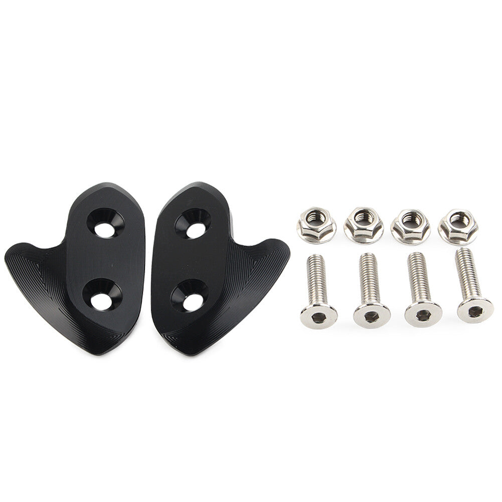 Rearview Mirror Block Off Base Plates Cover Mount for Yamaha YZF-R1 R1 15-19 BLK