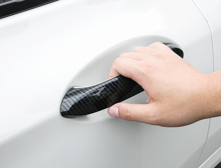 for BMW 3-Series G20 2019-23 Carbon Fiber Exterior Side Door Handle Cover Trims