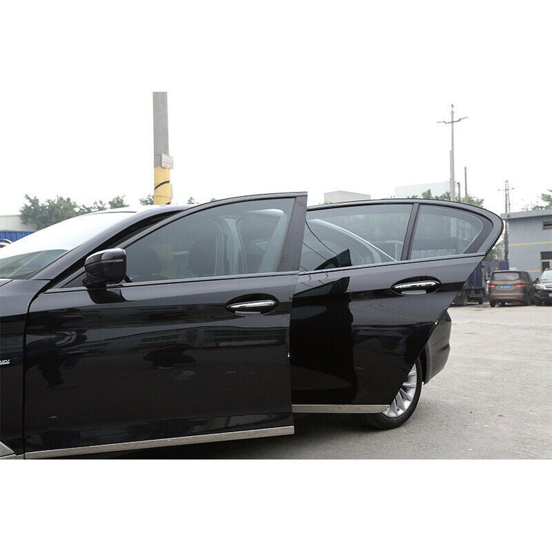 Black Steel for BMW 5 Series G30 2018-2021 Window Molding Sill Strips Trim Cover