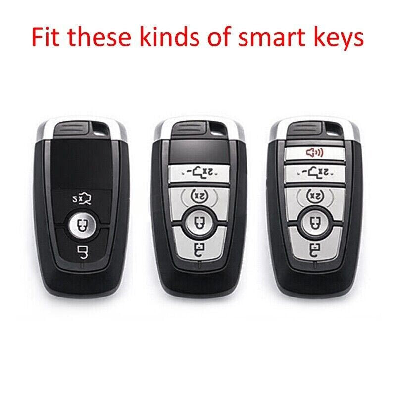 Carbon Fiber for Smart Key Fob Cover Case Chain Ring Accessories for Ford for Lincoln