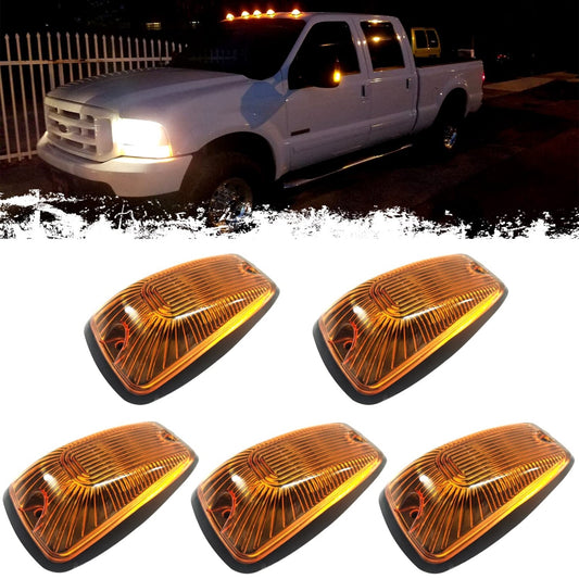 5Pcs Amber LED Cab Marker Roof Lights For 1988-2000 for Chevy / for GMC Pickup Trucks