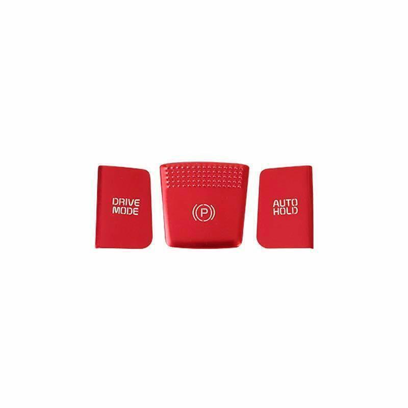 Car Center Console Button Switch Sticker for Kia Carnival 2022-2023 Red Aluminum