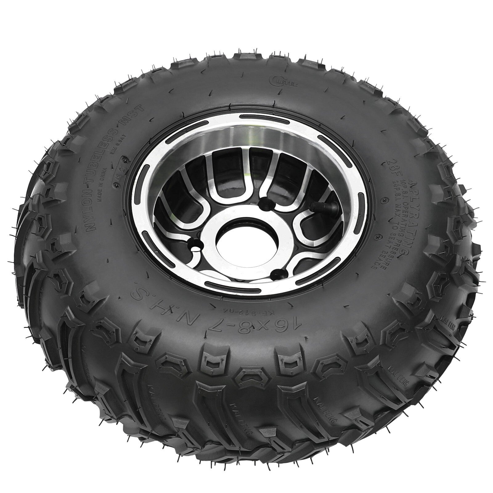 16x8-7 16x8x7 All-Terrain Vehicle (UTV) Tires 16x8.00-7 16x8.00x7 Go-Kart Tires and Rim 4PR 3 Lug