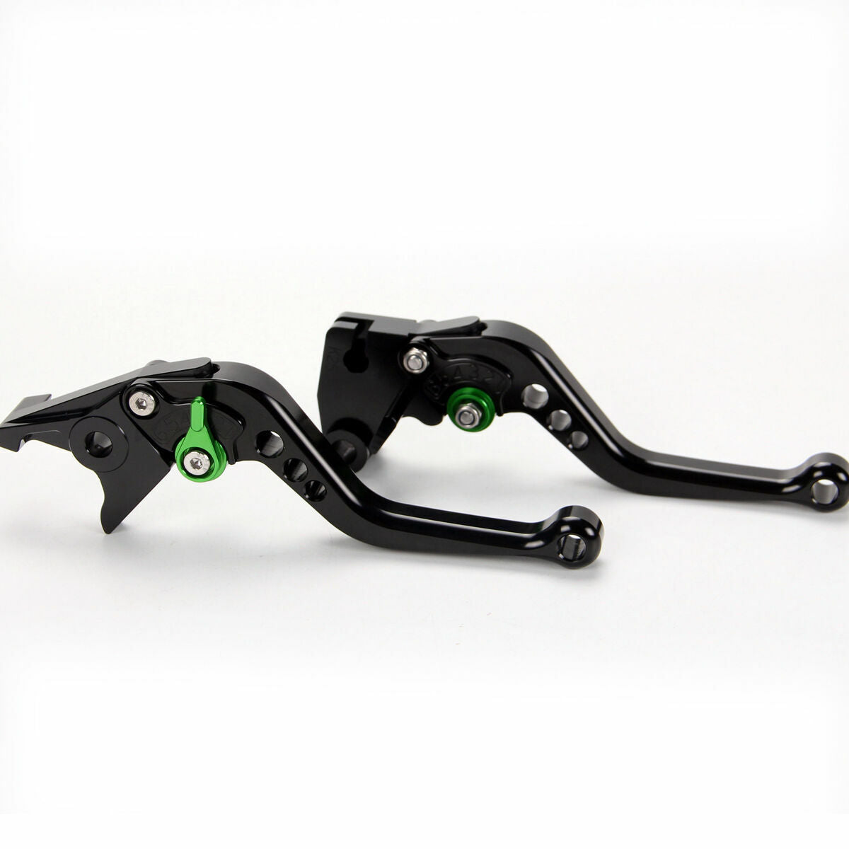 for Kawasaki ZX636/ZX6R/ZX6RR 2005-2006 Short Clutch Brake Levers Black/Green