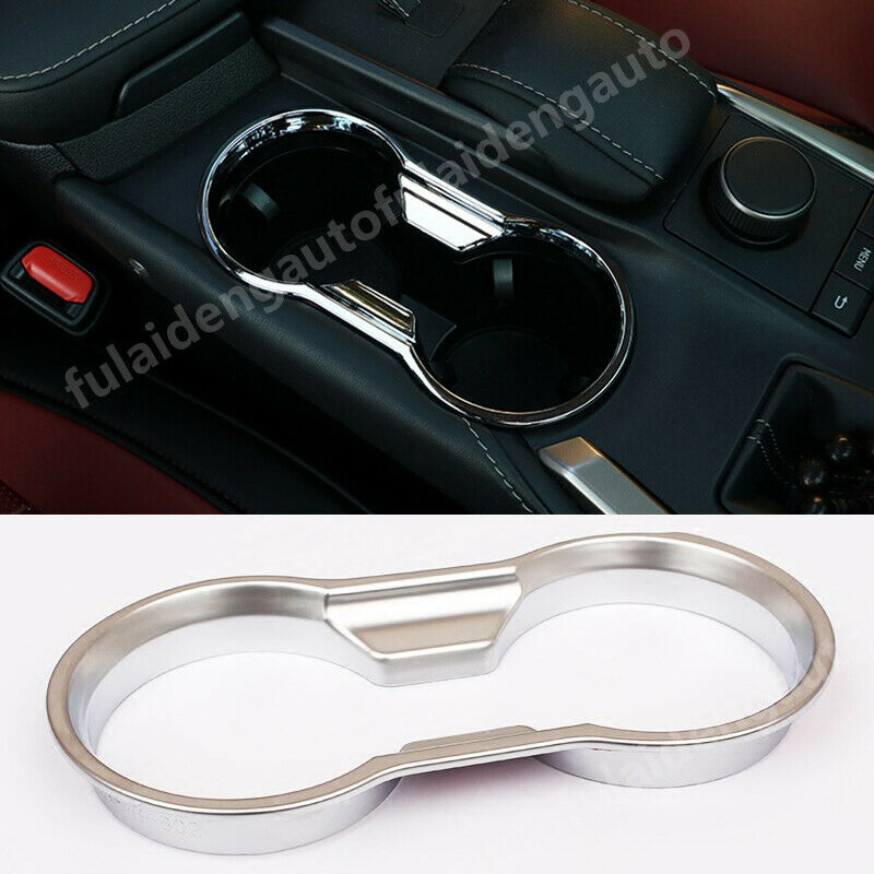 for Lexus NX200t 300h 2015-2021 Silver Console Water Cup Holder Frame Cover Trim