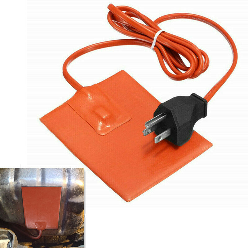 Car Fuel Engine Silicone Heater Pad Tool Electric Pads Red Heating Warming Mat