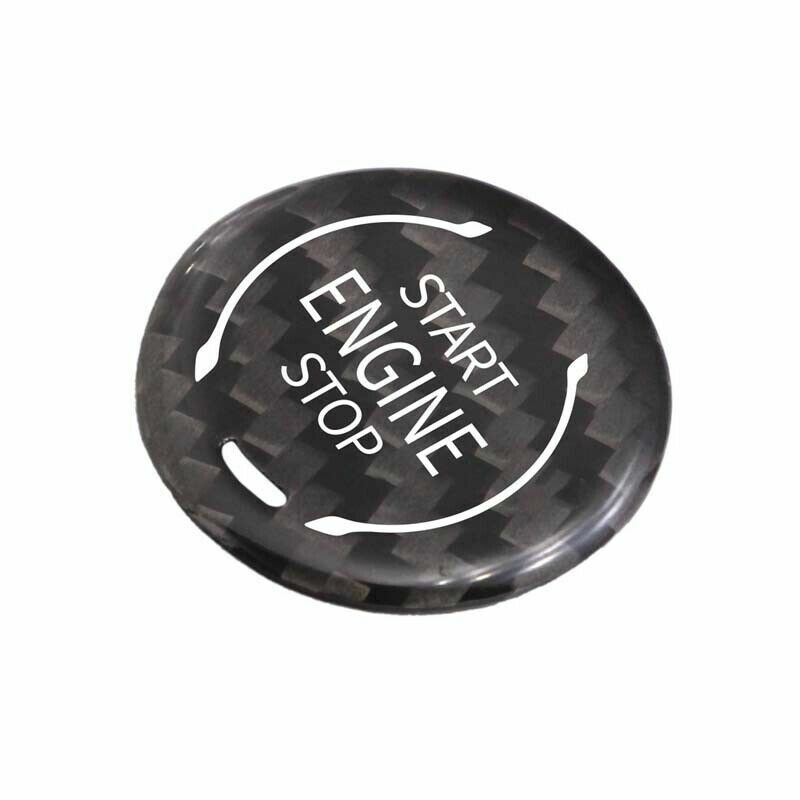Black Real Carbon Engine Start Stop Button Cover Trim Fit for Cadillac XT4 CT5