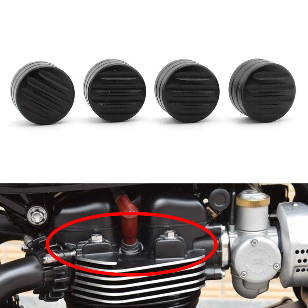 Billet gefr?ste Muttern-Abdeckkappe f¨¹r Kopfschrauben f¨¹r T120 Scrambler Schwarz