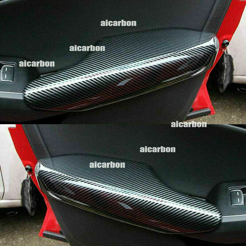 4X for Honda for Civic 11th 2022-2023 Carbon Fiber ABS Inner Door Armest Cover Trims
