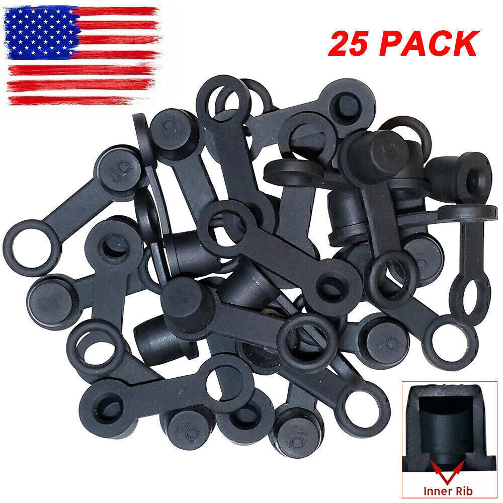 25-Pack Brake Bleeder Screw Caps Grease Zerk Fitting Cap Rubber Dust Cover
