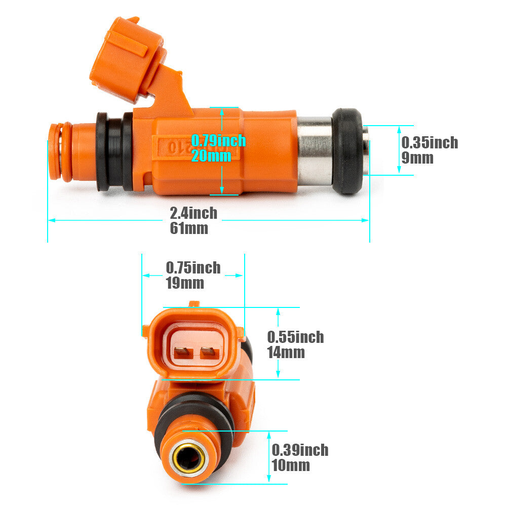 4PCS CDH210 INP771 NEW Flow Matched Fuel Injectors for Mitsubishi Lancer CE 1.8L