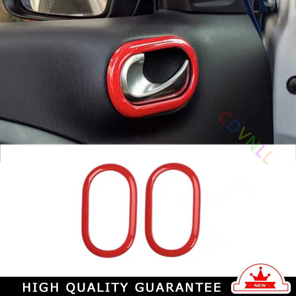 Inner Door Handle Cover Trim 2PCS Fit for Mercedes-Benz for SMART 15-2018 Bright Red