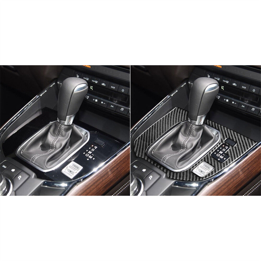 for Mazda CX-9 2016-2022 Central Control Gear Shift Panel Cover RHD Carbon Fiber