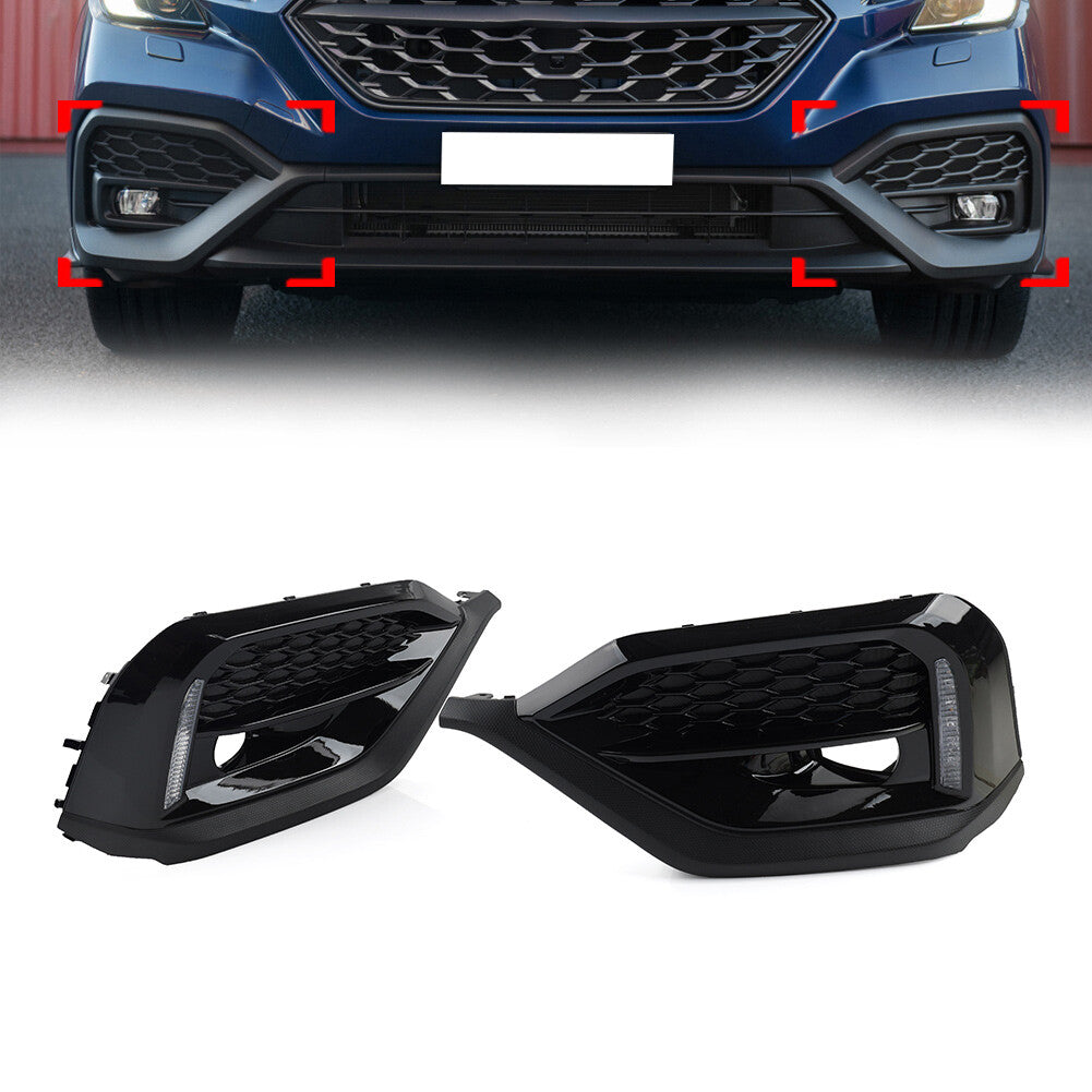 Dynamic LED Turn Signal DRL Fog Lights Bezel Kit for Subaru WRX STI 4Door Sedan