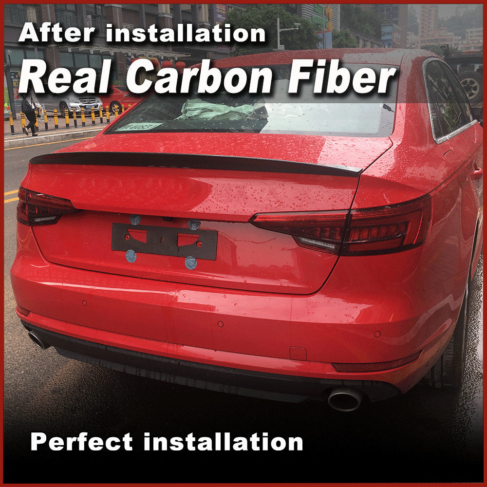 Carbon Fiber Rear Trunk Spoiler Wing Fit for Audi A4/A4 Sline /S4 Sedan 2017-18