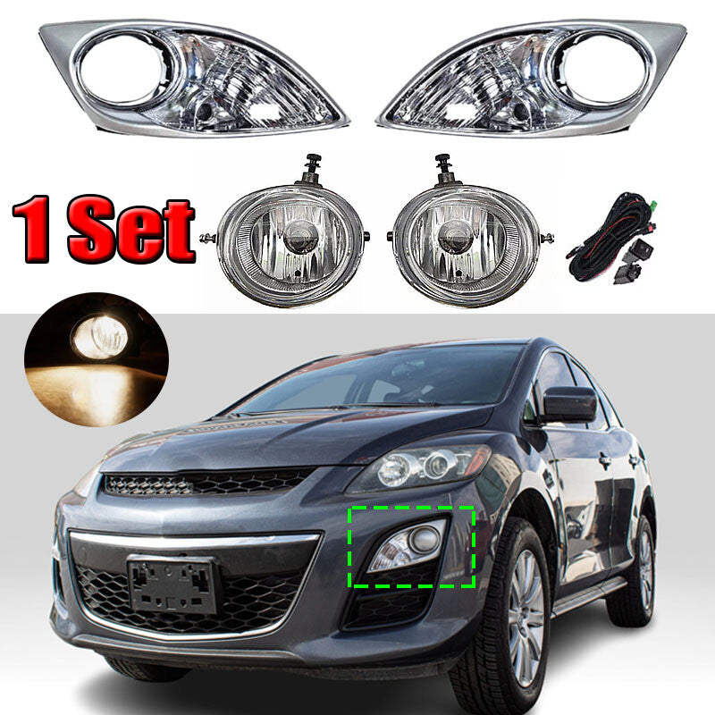 One set of wiring and switch kit for Mazda CX-7 2010-2012 front fog lights and driver's lights.