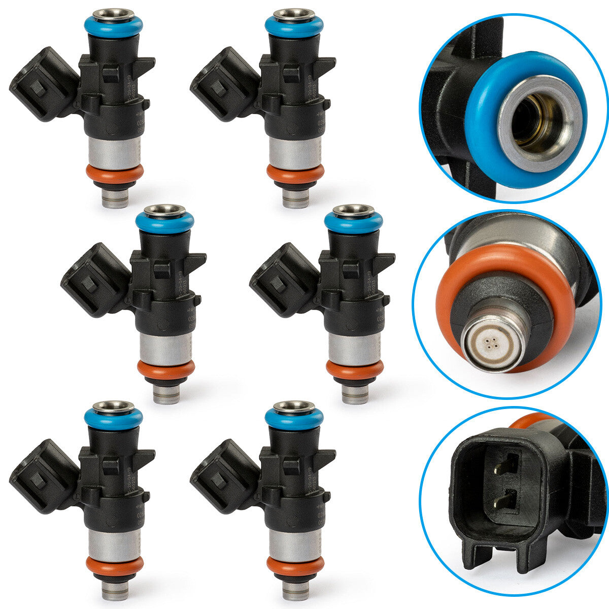 Set of 6 for Chrysler for Dodge for Ram for Jeep 3.6L 0280158233 5184085AC Fuel Injectors