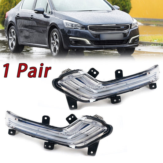 LHRH for Peugeot 508 2015 2016 Car Front LED Daytime Running Light Fog Lamp