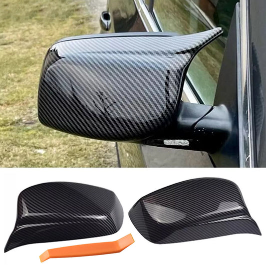 Mirror Cover Cap fit for BMW E60 E61 5-Series 525i 530i 540i 04- 07 Carbon Fiber AT