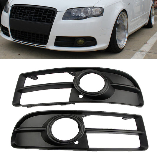 For 2005-2008 for Audi for A4 S4 B7 Front Bumper Fog Light Grille Grill Cover LeftRight