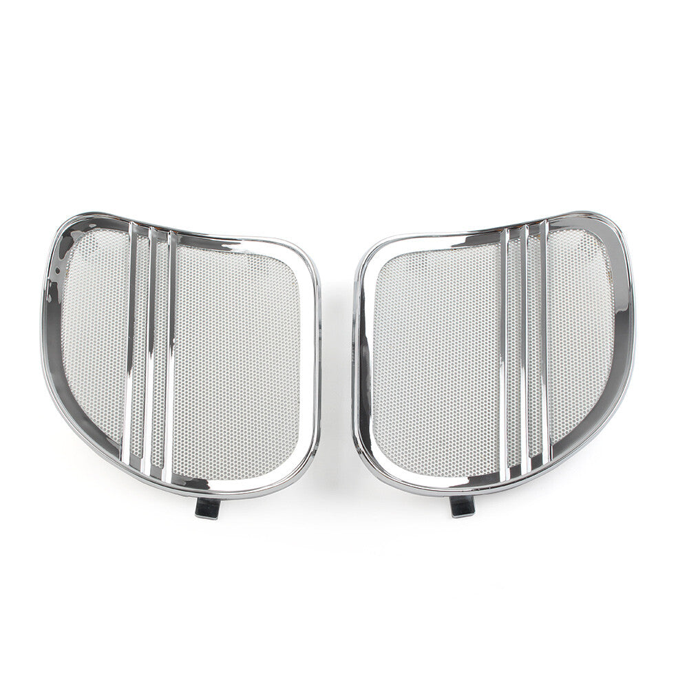 Tri-Line Lautsprechergitter Abdeckleiste for Harley Road Glide 2015-22 Chrom 2St